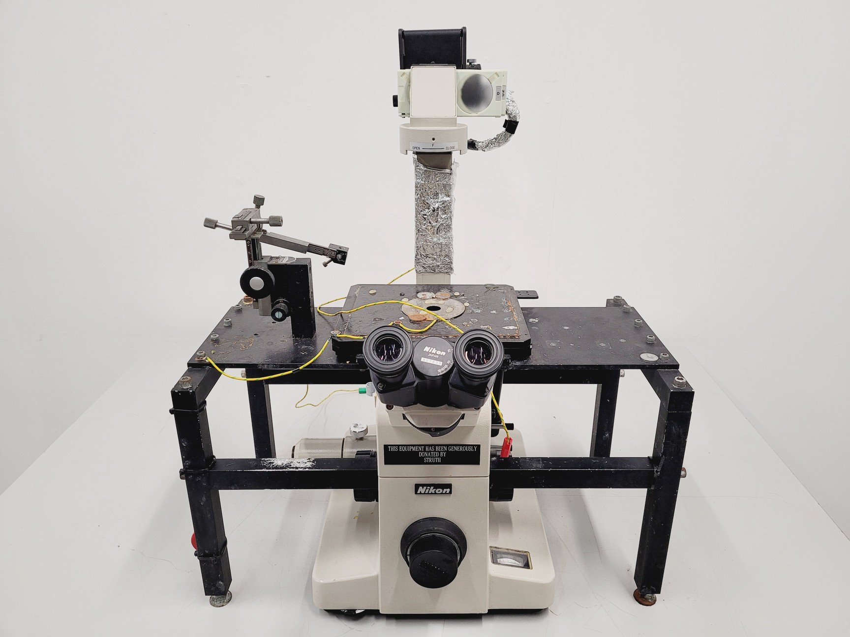 Image of Nikon Diaphot Microscope with Watec CCD Camera Spares/Repair Lab