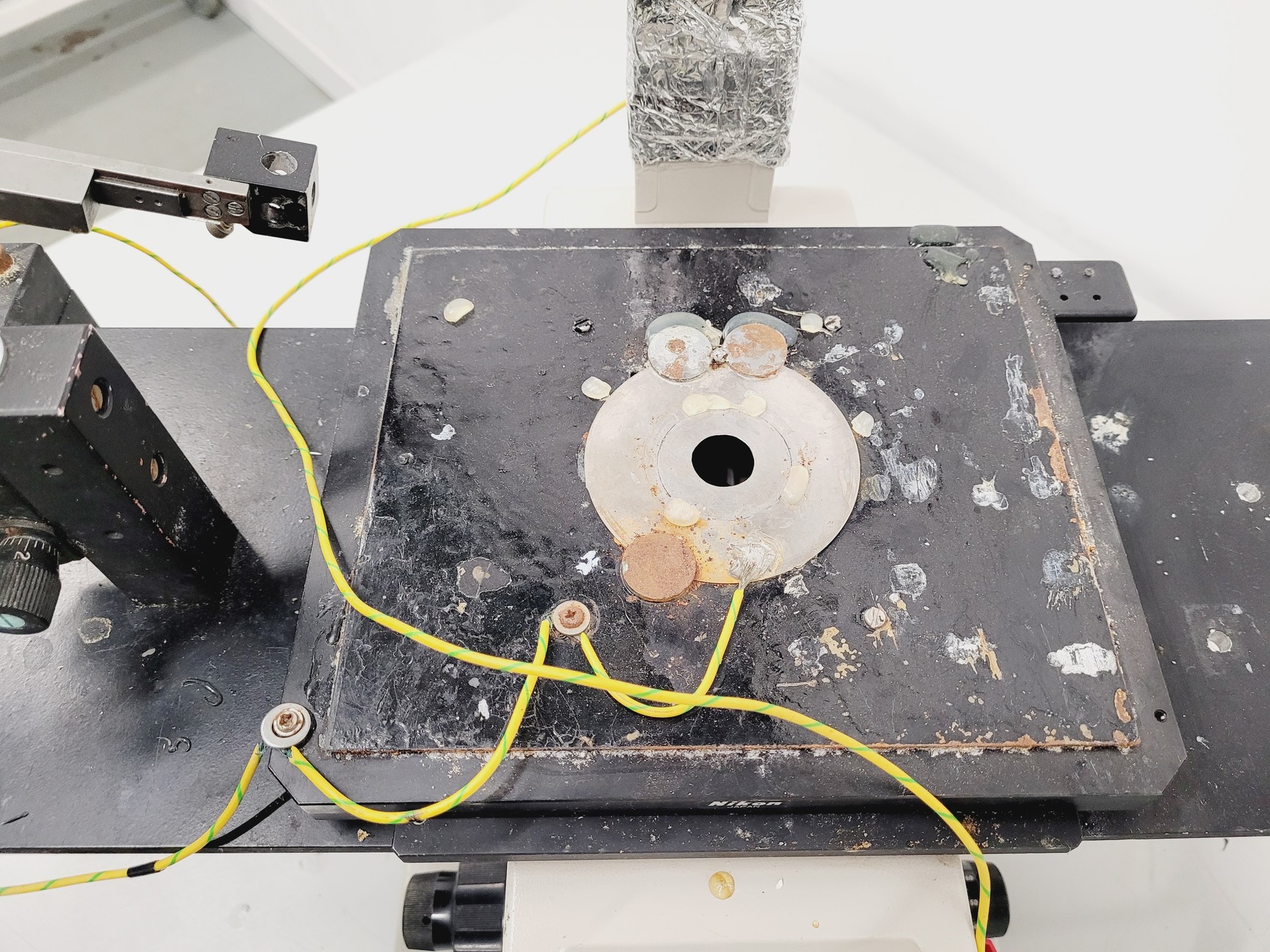 Image of Nikon Diaphot Microscope with Watec CCD Camera Spares/Repair Lab