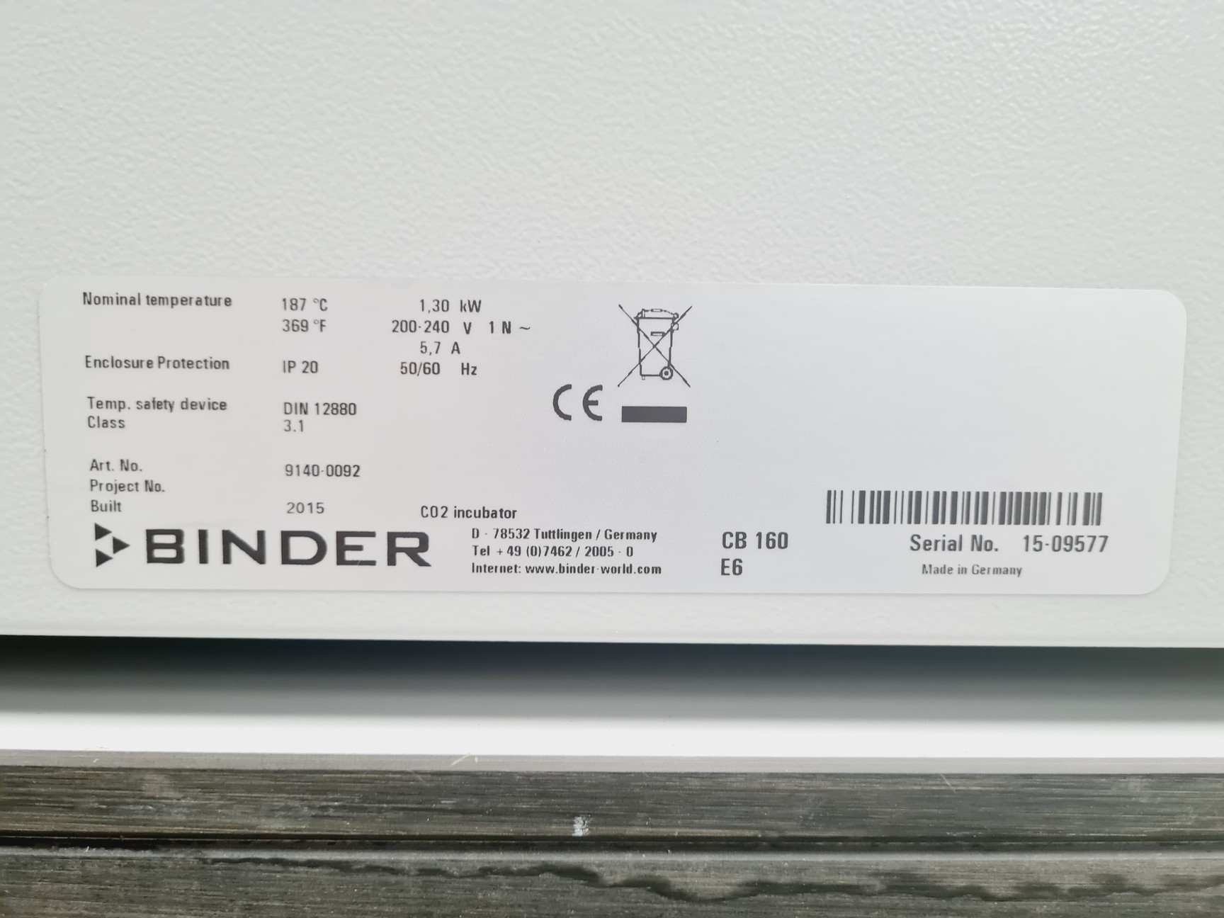 Image of Binder CB 160 Co2 Incubator Lab