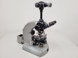 Thumbnail image of Carl Zeiss Compound Microscope w/ 39 25 33 Transformer 5 x Objectives 10/25/40x