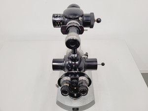 Thumbnail image of Carl Zeiss Compound Microscope w/ 39 25 33 Transformer 5 x Objectives 10/25/40x