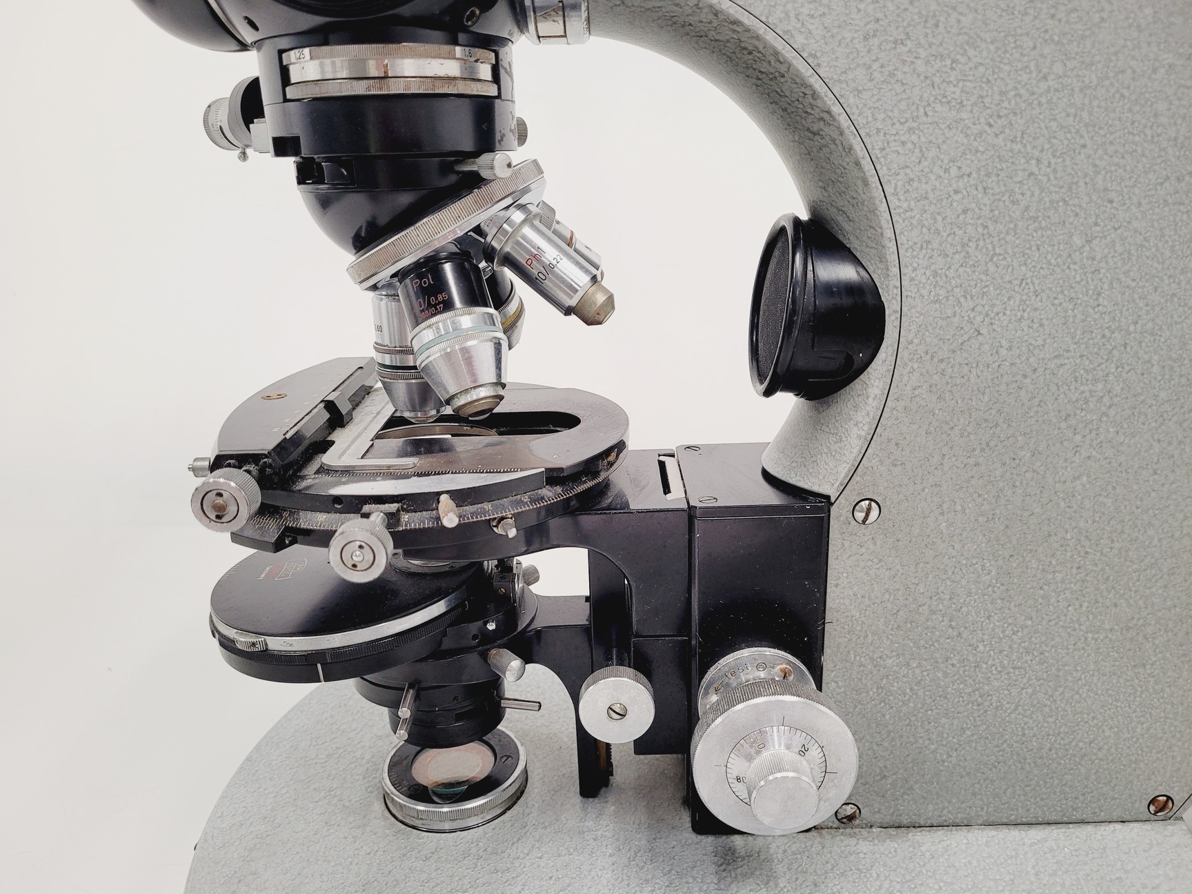 Image of Carl Zeiss Compound Microscope w/ 39 25 33 Transformer 5 x Objectives 10/25/40x