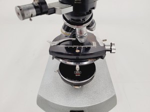 Thumbnail image of Carl Zeiss Compound Microscope w/ 39 25 33 Transformer 5 x Objectives 10/25/40x