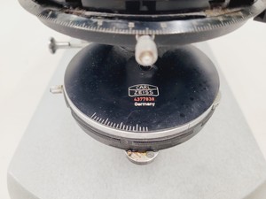 Thumbnail image of Carl Zeiss Compound Microscope w/ 39 25 33 Transformer 5 x Objectives 10/25/40x