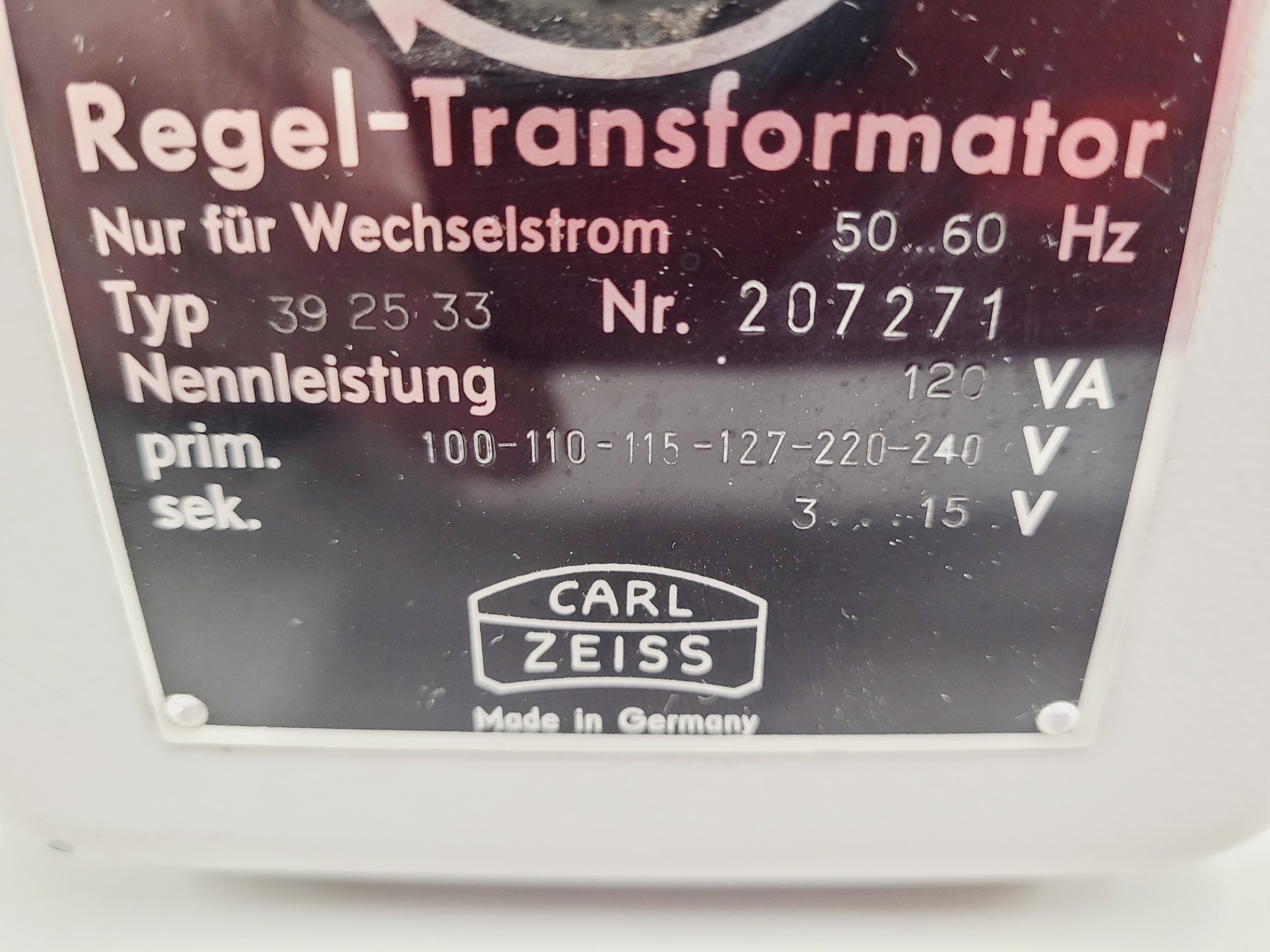 Image of Carl Zeiss Compound Microscope w/ 39 25 33 Transformer 5 x Objectives 10/25/40x