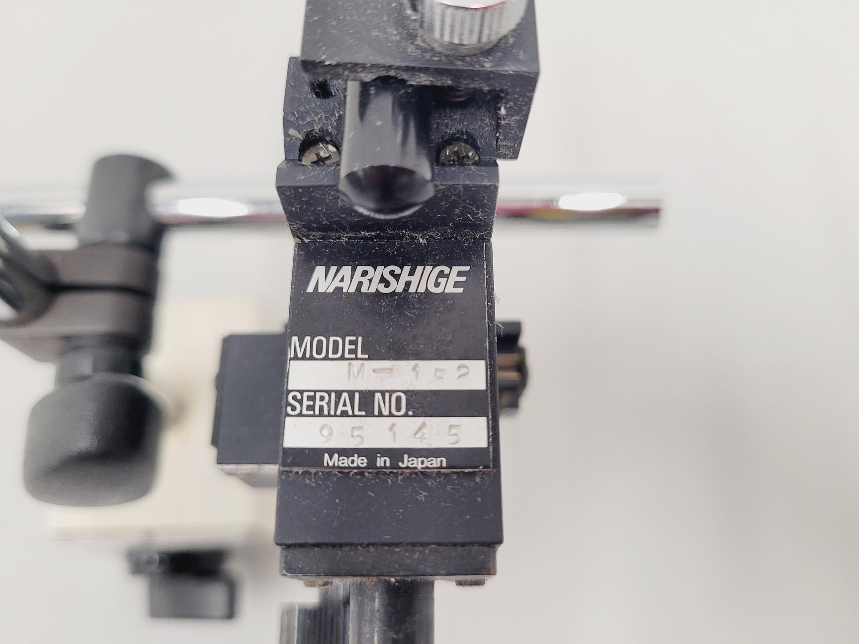 Image of Lot of 3 Narishige 3-axis Micromanipulators on Magnetic Stands M153, M152