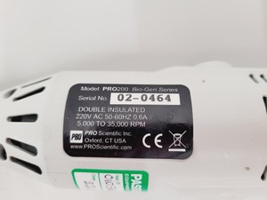 Thumbnail image of Pro Scientific PRO 200 Bio Gen Series Homogeniser 35000rpm with Stand