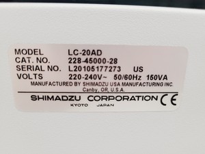 Thumbnail image of Shimadzu Prominence 20 UFLC HPLC System