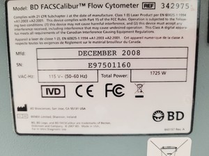 Thumbnail image of BD FACSCalibur Flow Cytometer System with PC, Monitor & Software Lab