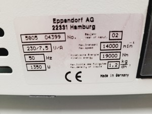 Thumbnail image of Eppendorf 5804 R Benchtop Refrigerated Centrifuge With Rotor