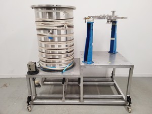 Image of TEM Vacuum Chamber Parts 60cm Diameter, 98cm Height on Aluminium Bench
