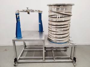 Thumbnail image of TEM Vacuum Chamber Parts 60cm Diameter, 98cm Height on Aluminium Bench
