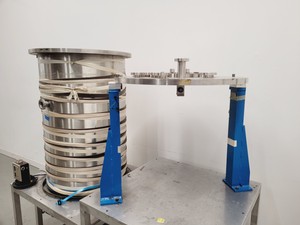 Thumbnail image of TEM Vacuum Chamber Parts 60cm Diameter, 98cm Height on Aluminium Bench