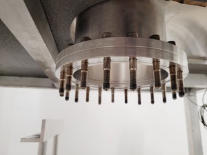 Thumbnail image of TEM Vacuum Chamber Parts 60cm Diameter, 98cm Height on Aluminium Bench