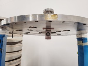 Thumbnail image of TEM Vacuum Chamber Parts 60cm Diameter, 98cm Height on Aluminium Bench