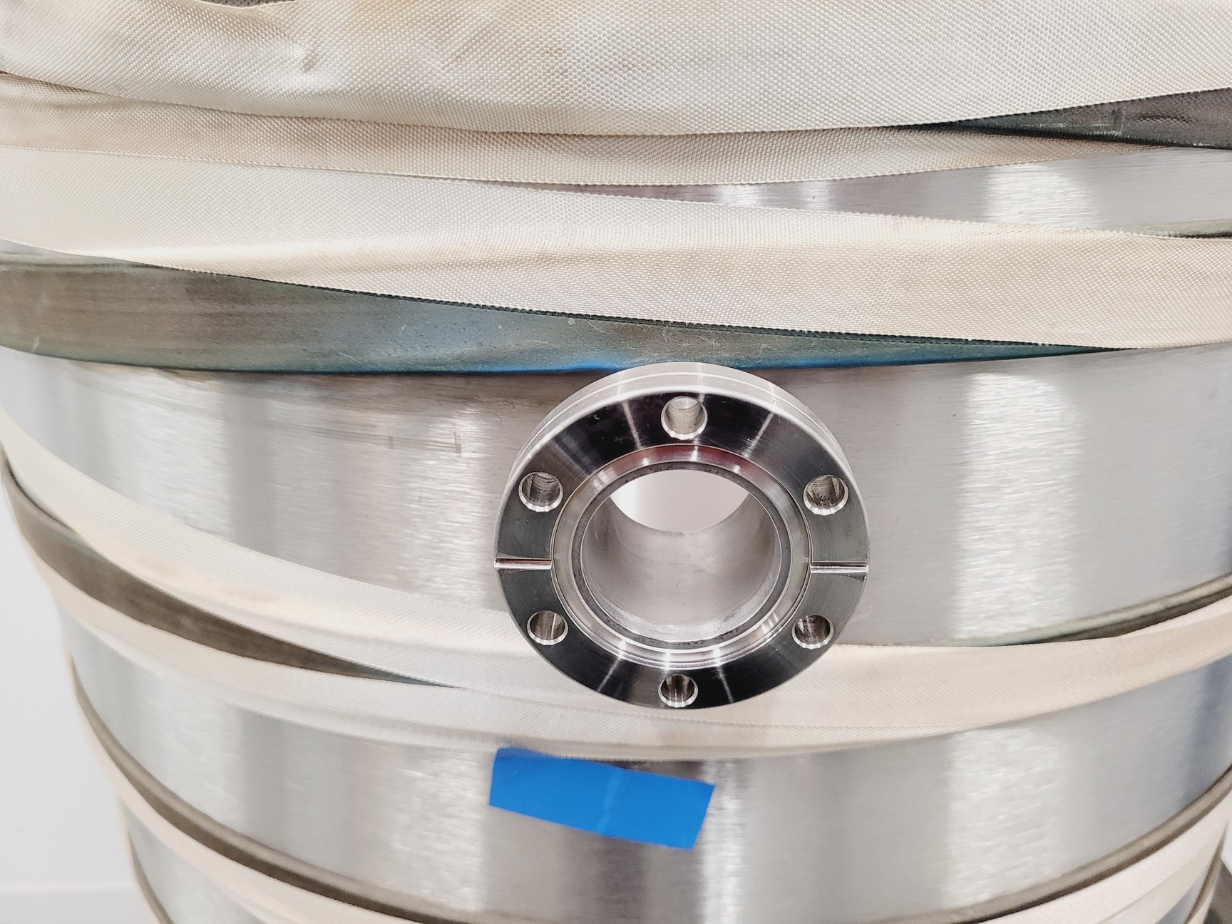 Image of TEM Vacuum Chamber Parts 60cm Diameter, 98cm Height on Aluminium Bench