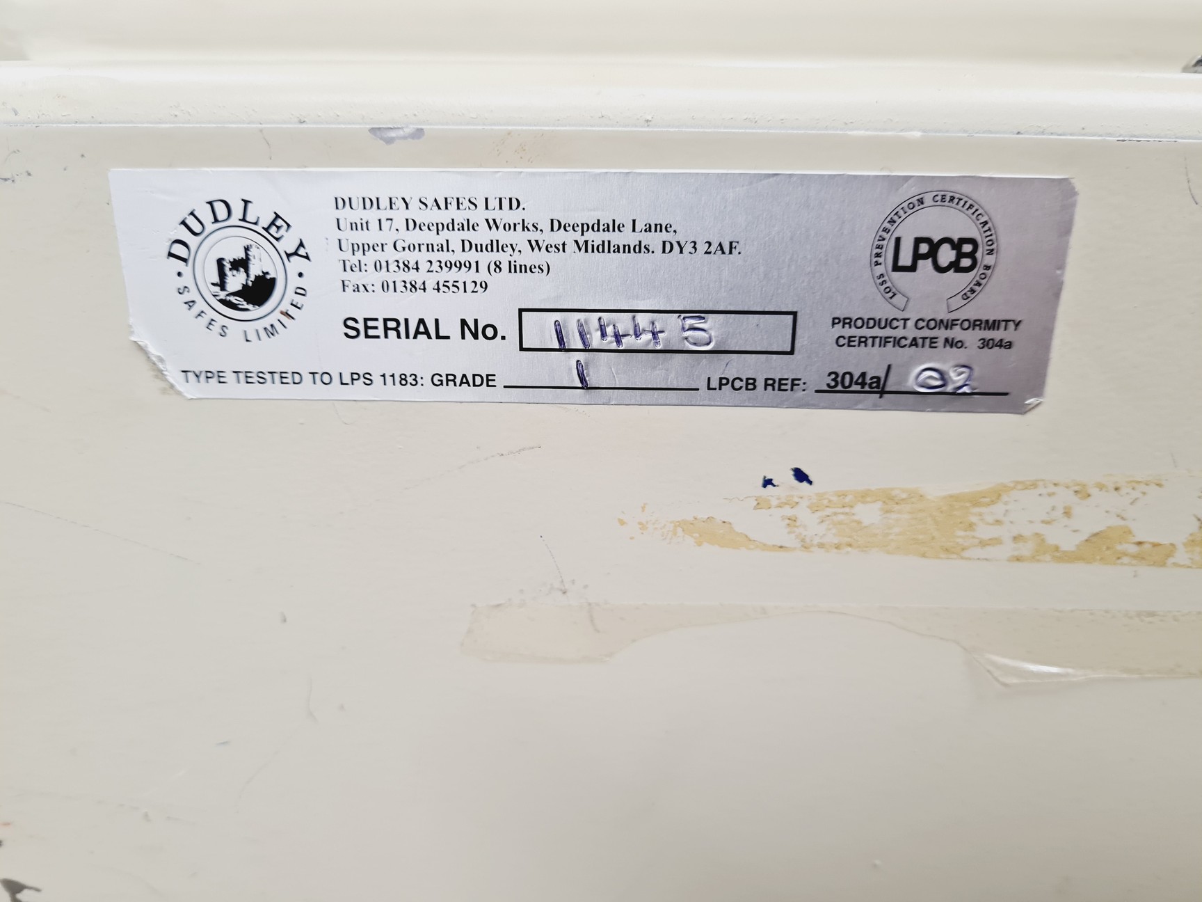 Image of Dudley Safes Ltd. Europa Grade 1 Heavy Duty Safe w/ Key