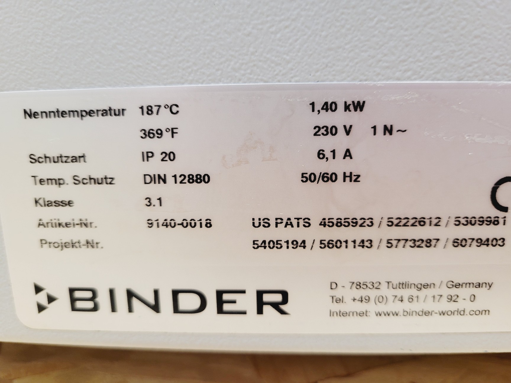 Image of Binder CB 150 Laboratory CO2 Incubator - Faulty CO2 Sensor - Spares/Repair Lab