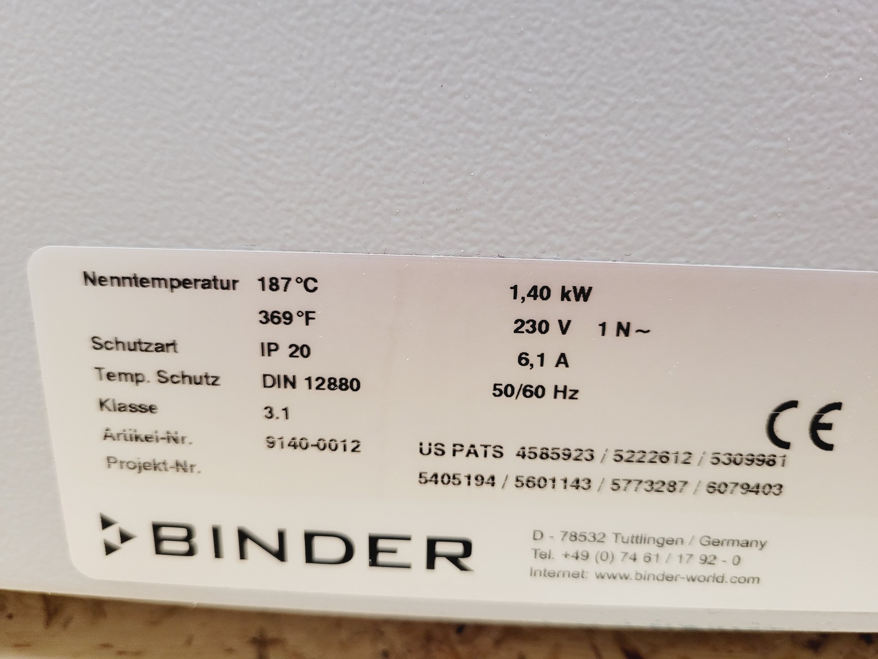 Image of Binder CB150 Laboratory CO2 Incubator -Faulty CO2 Sensor -Spares/Repair Lab