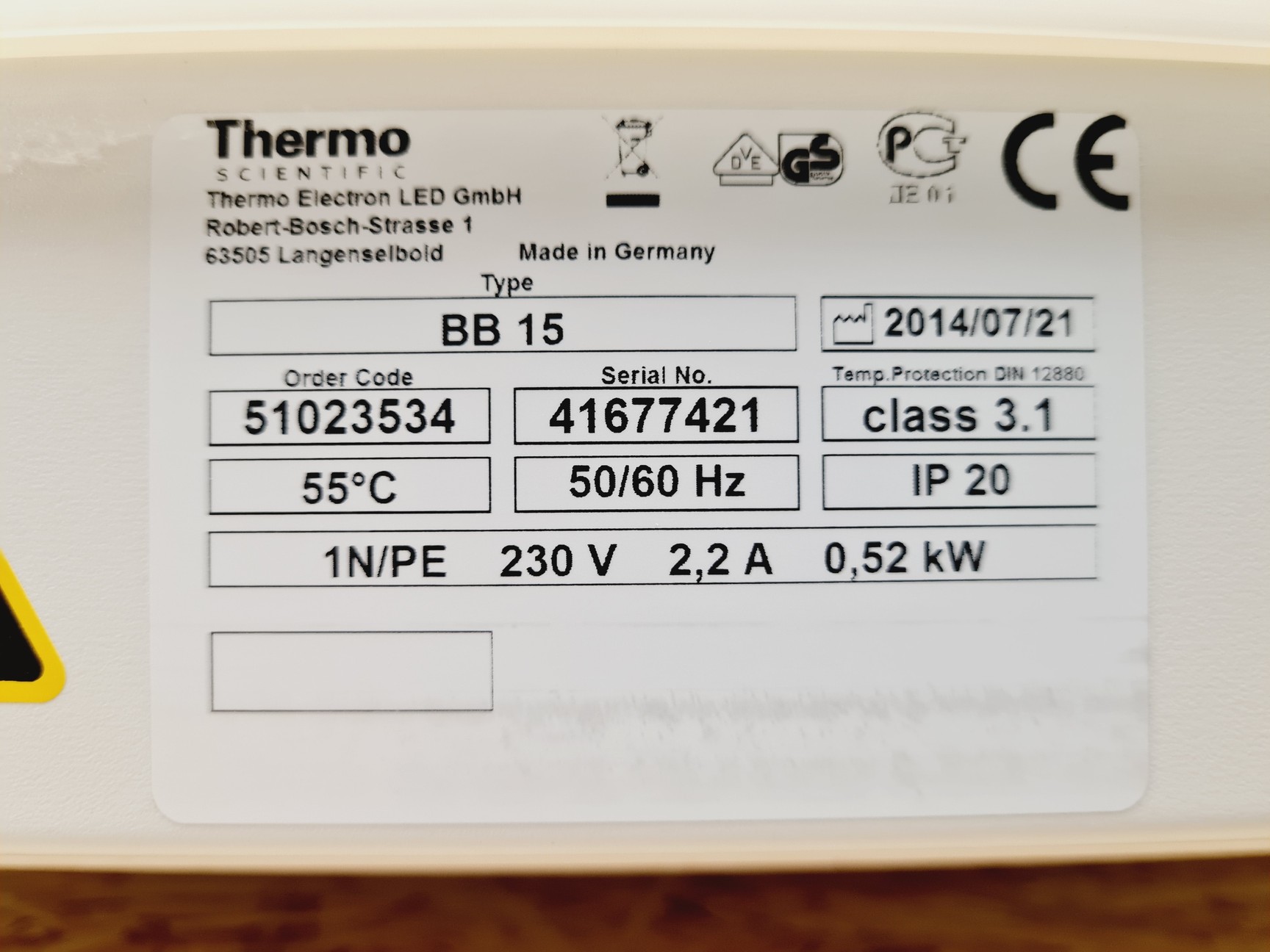 Image of Thermo Scientific BB 15 C02 Incubator Lab