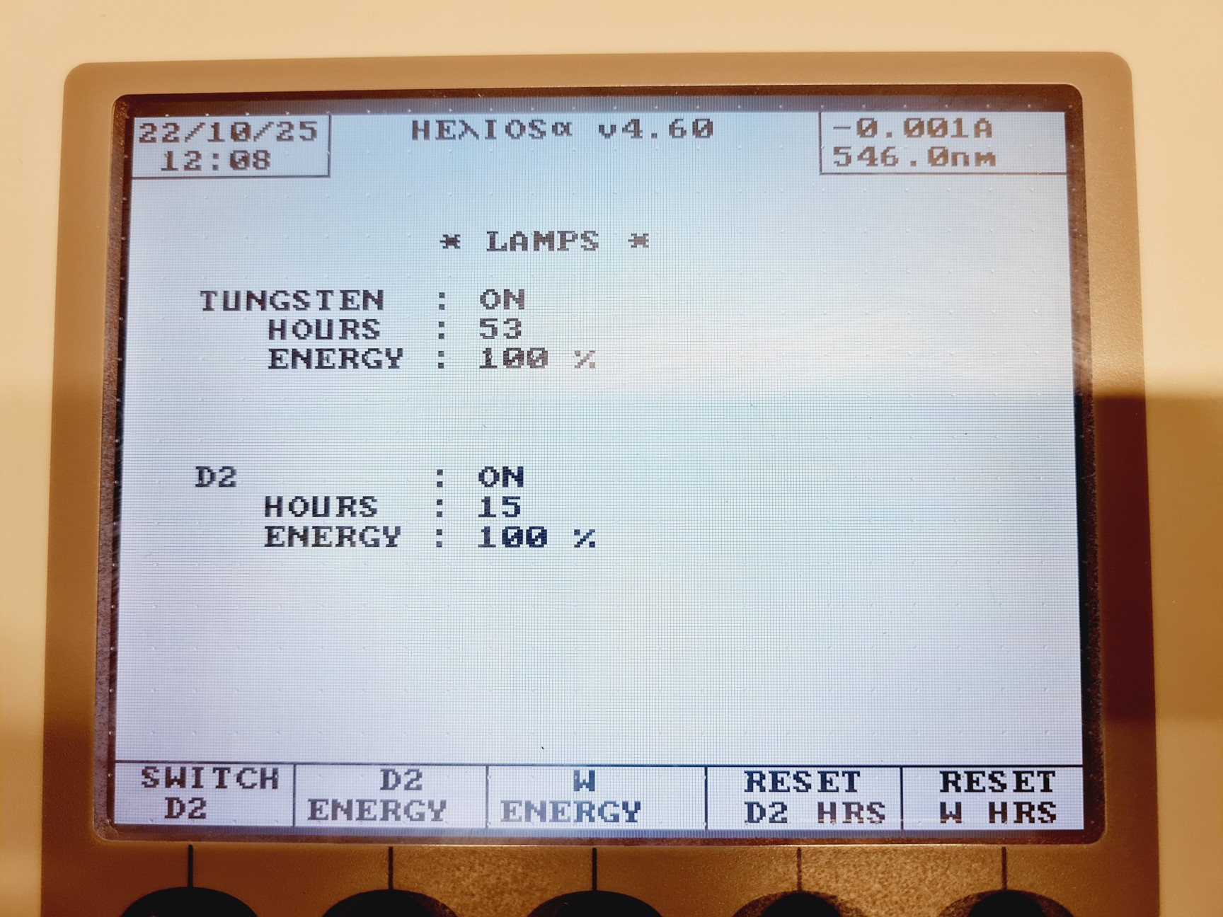 Image of Thermo Helios Alpha UV/VIS Spectrophotometer Lab
