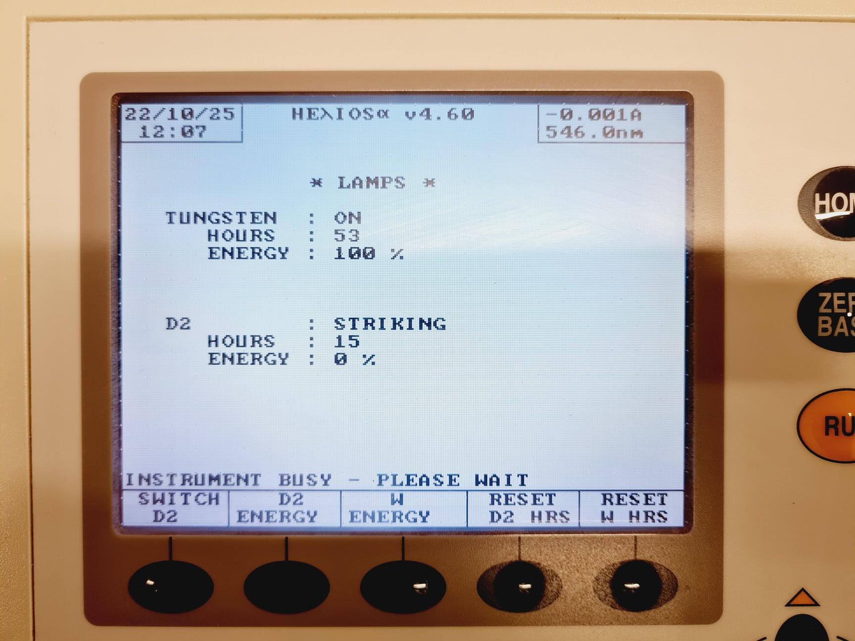 Image of Thermo Helios Alpha UV/VIS Spectrophotometer Lab