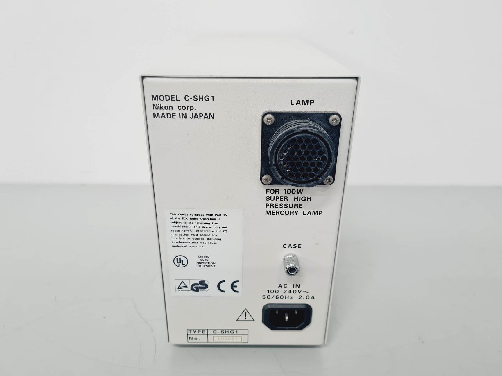 Image of Nikon C-SHG1 100W Super High Pressure Mercury Lamp Power Supply with LH-M100C-1