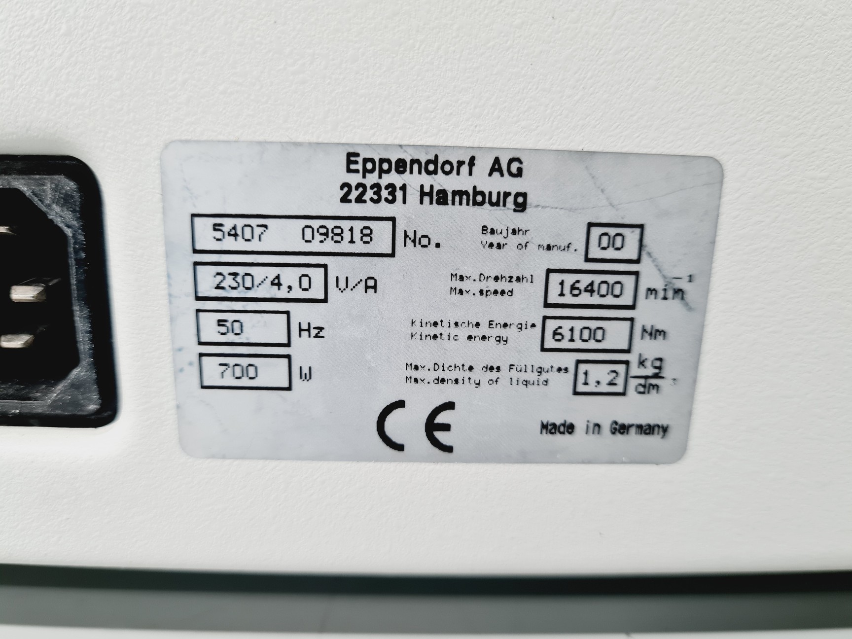Image of Eppendorf Centrifuge 5417R w/ FA45-30-11 Rotor 14000RPM Lab