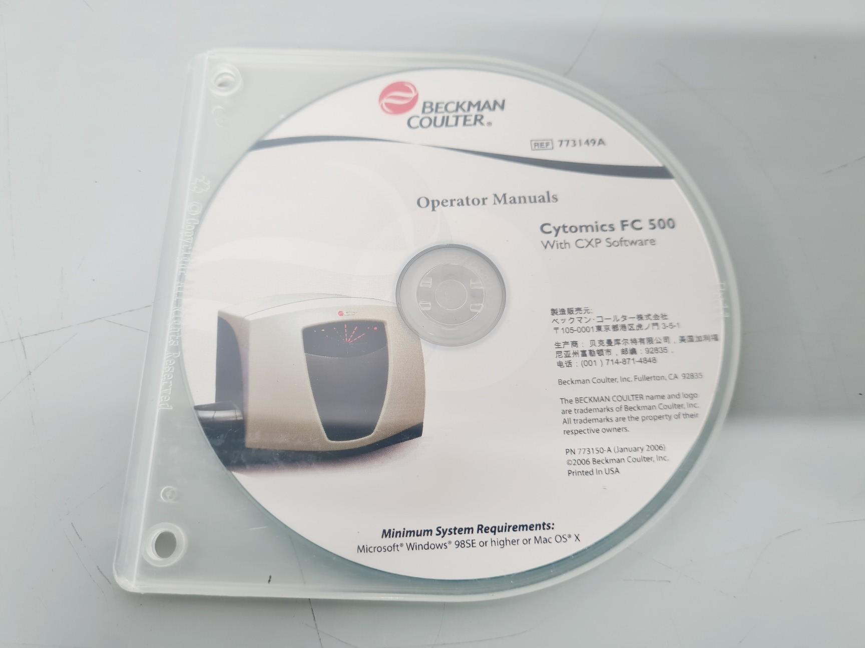 Image of Beckman Coulter Cytomics FC 500 Cytometer w/  1145P Laser - Spares/Repair Lab