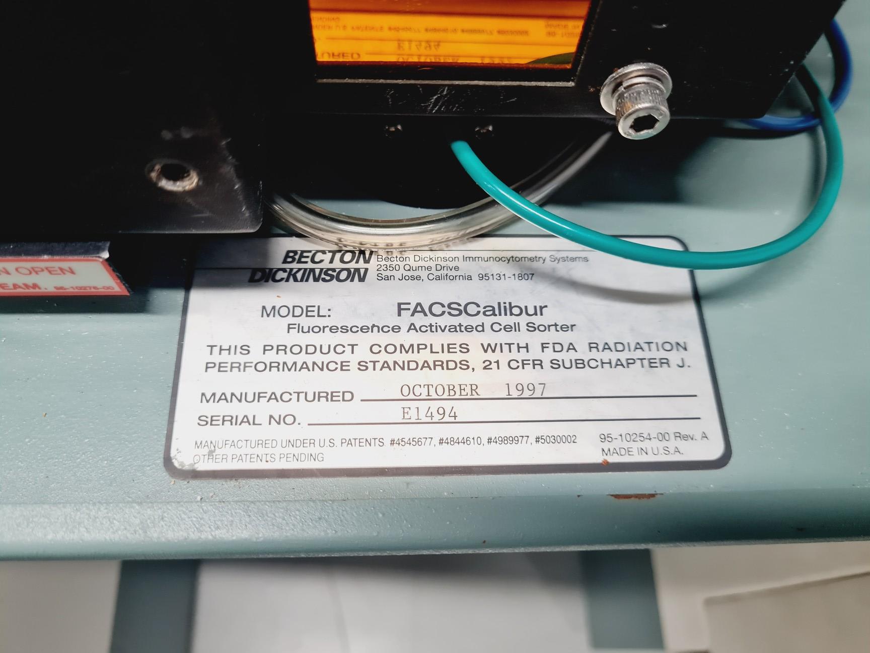 Image of Beckton Dickson BD FACSCalibur Flow Cytometer w/ BD Transformer Lab