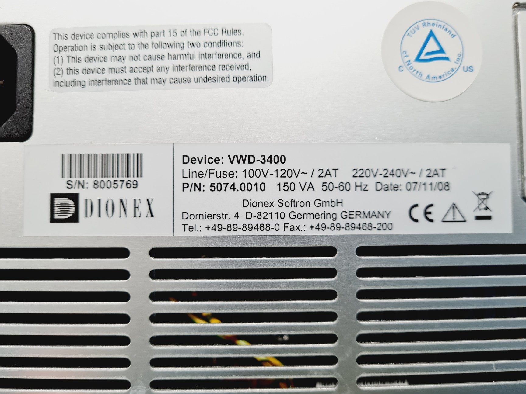 Image of Dionex UltiMate 3000 HPLC System VWD, Pump, Autosampler, Column Compartment Lab
