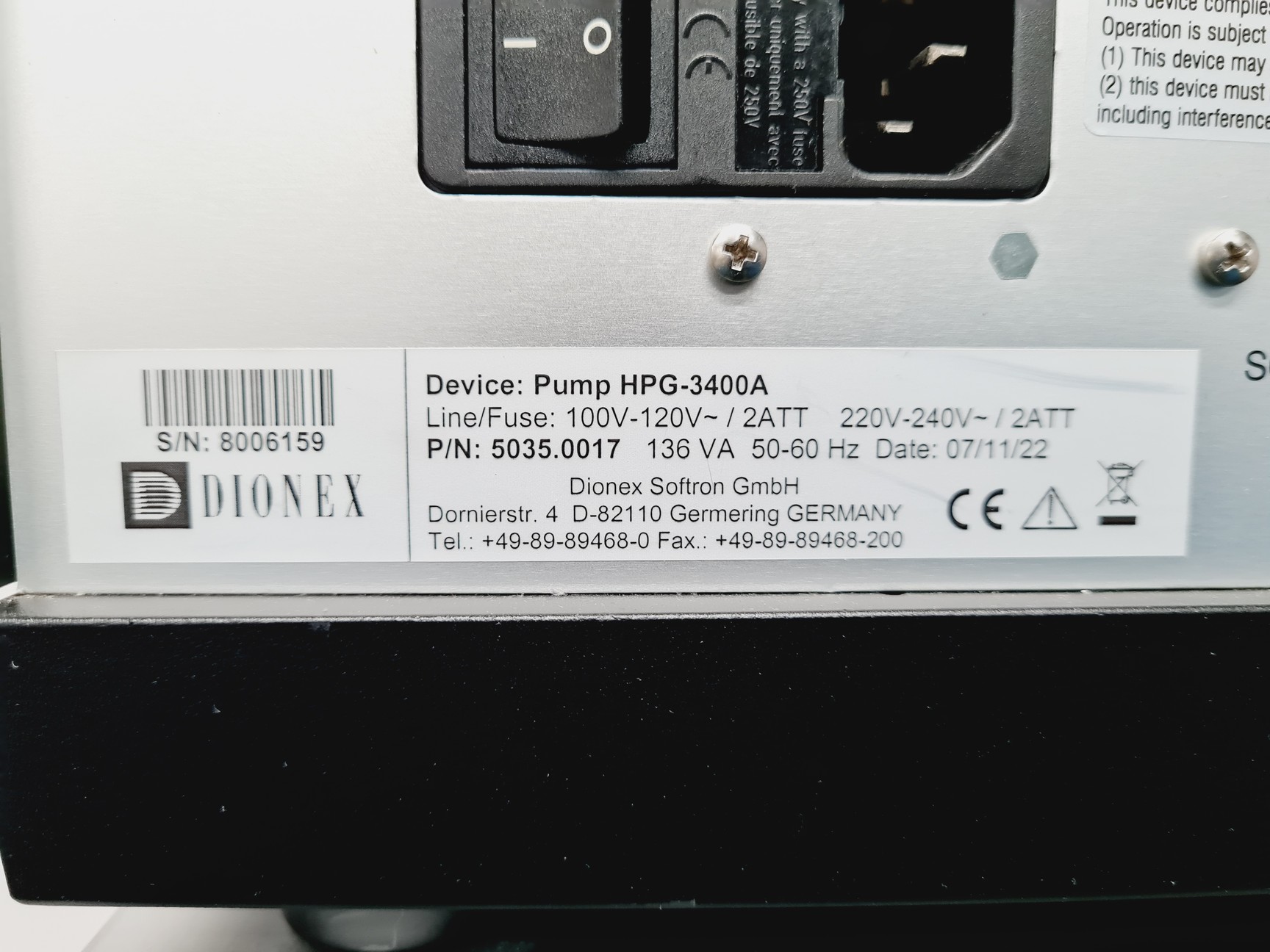 Image of Dionex UltiMate 3000 HPLC System VWD, Pump, Autosampler, Column Compartment Lab