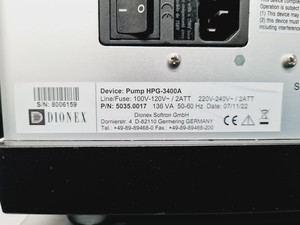 Thumbnail image of Dionex UltiMate 3000 HPLC System VWD, Pump, Autosampler, Column Compartment Lab