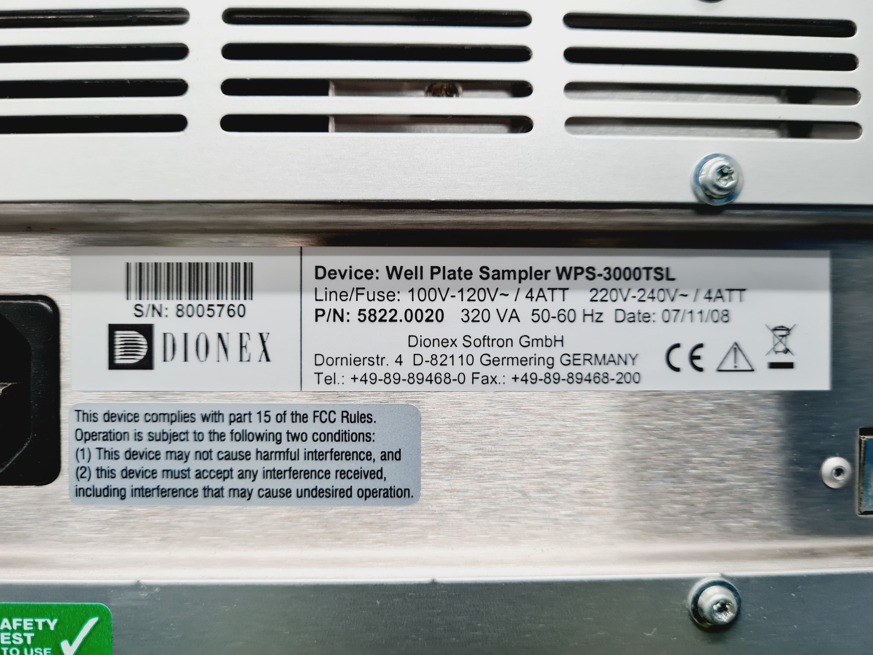 Image of Dionex UltiMate 3000 HPLC System VWD, Pump, Autosampler, Column Compartment Lab
