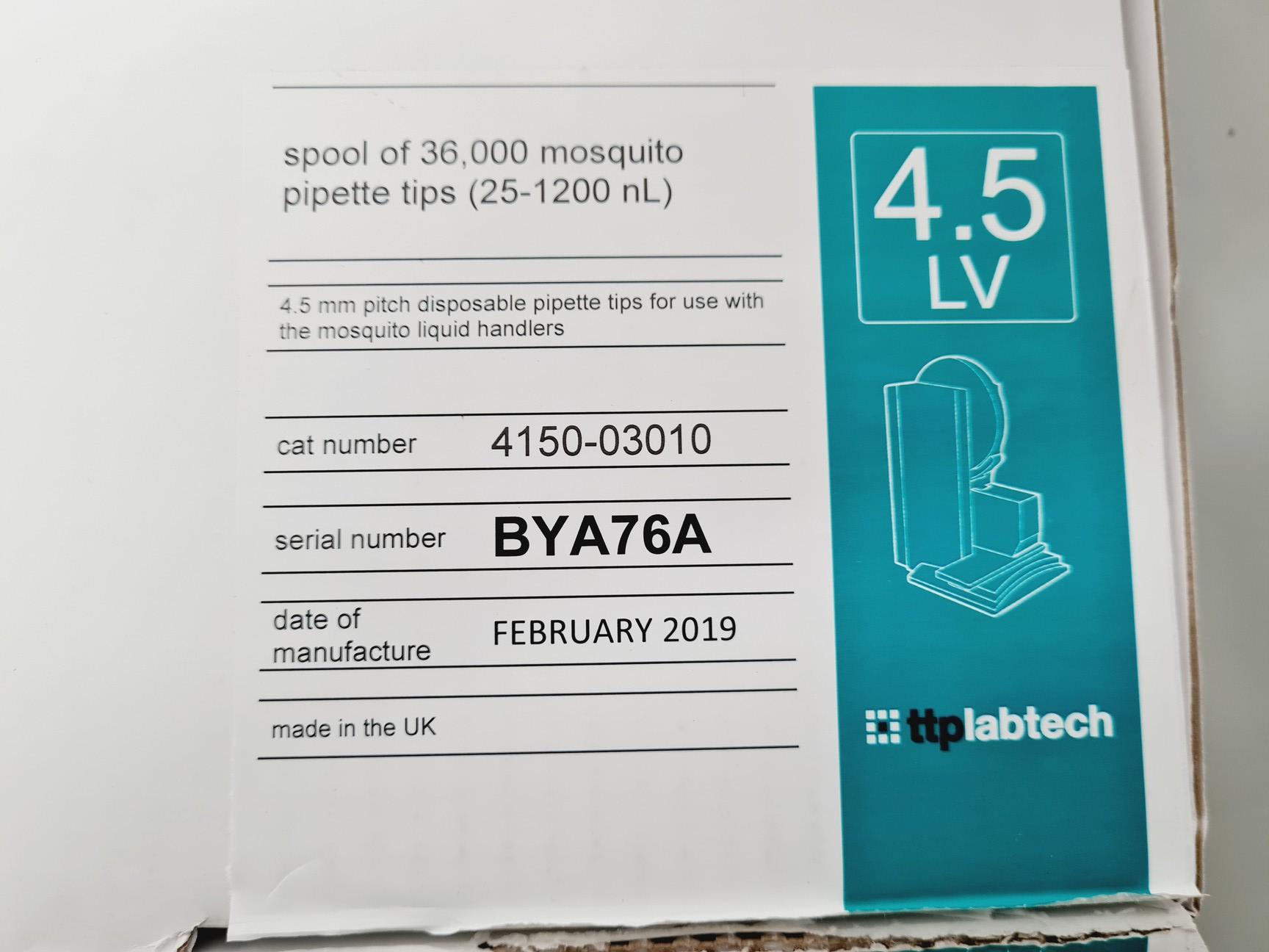 Image of TTPLabtech Mosquito HTS LV Liquid Handling System Lab