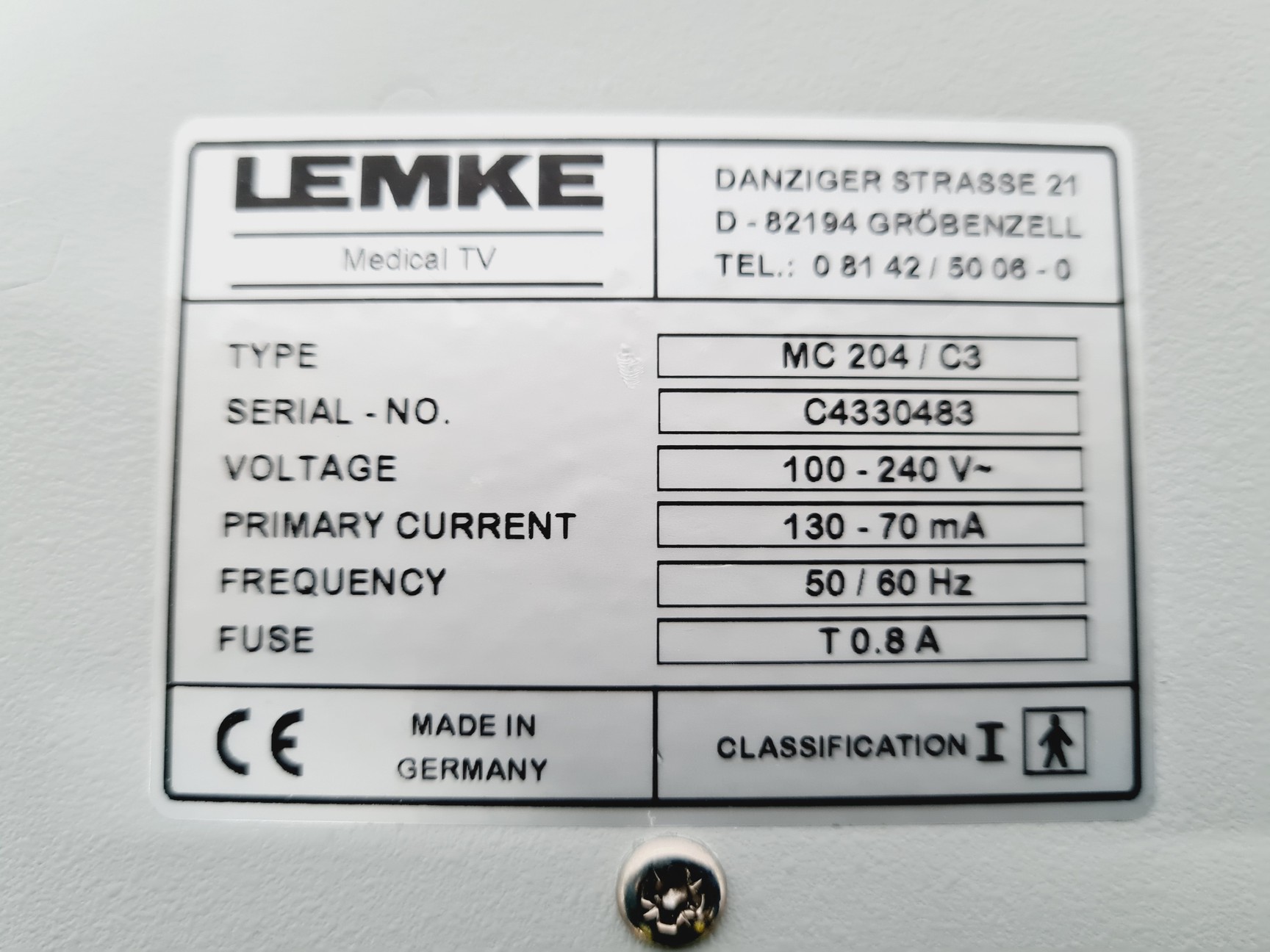 Image of Lemke Medical TV endoscopy camera system with Endolight and Camera Lab