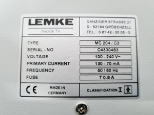 Thumbnail image of Lemke Medical TV endoscopy camera system with Endolight and Camera Lab