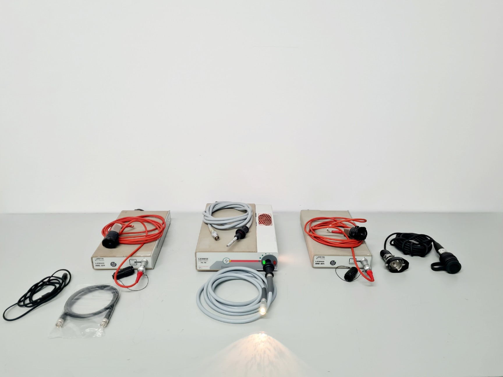 Image of Lemke Medical TV endoscopy camera system with Endolight and 2 x Cameras 