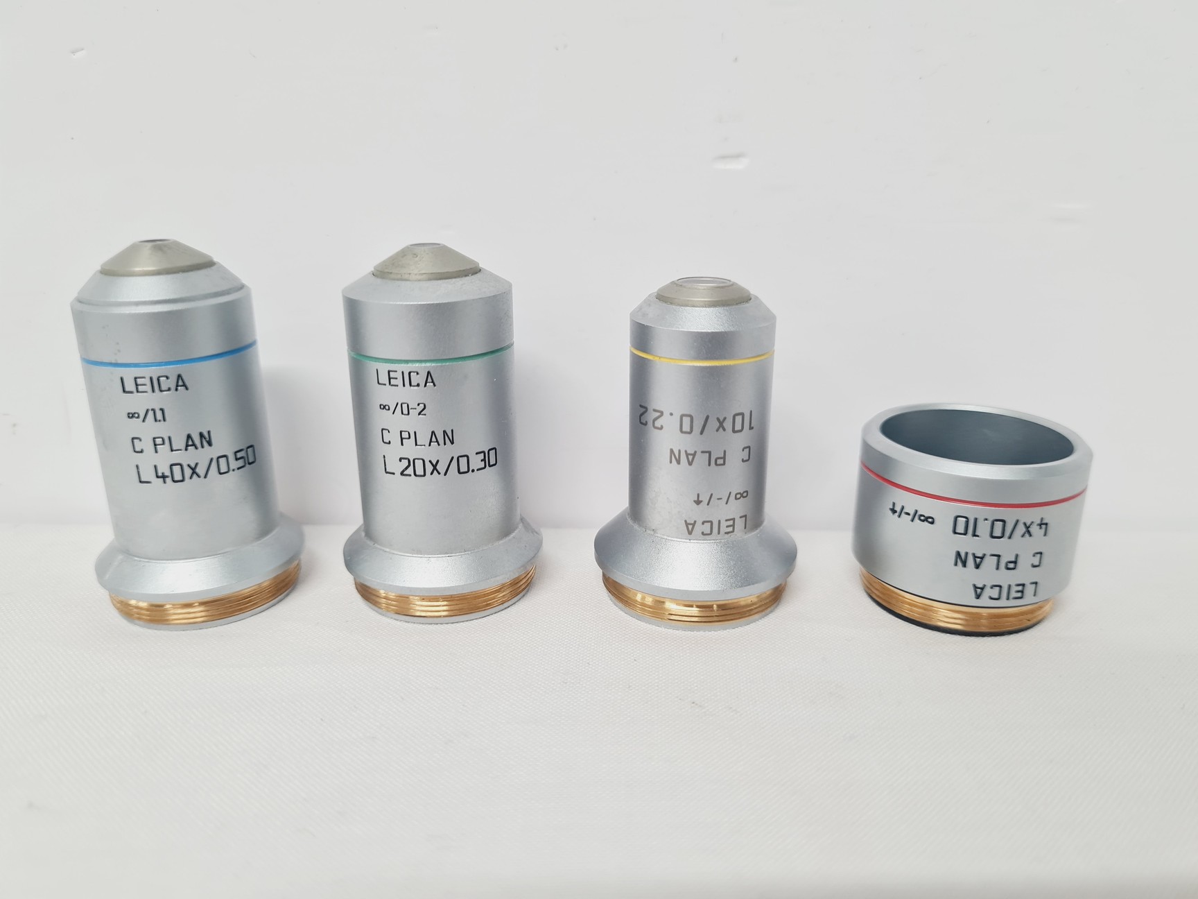 Image of Leica Type 090-135.008-000 Inverted Microscope w/ 4 x Objectives 4x/10x/20x Lab