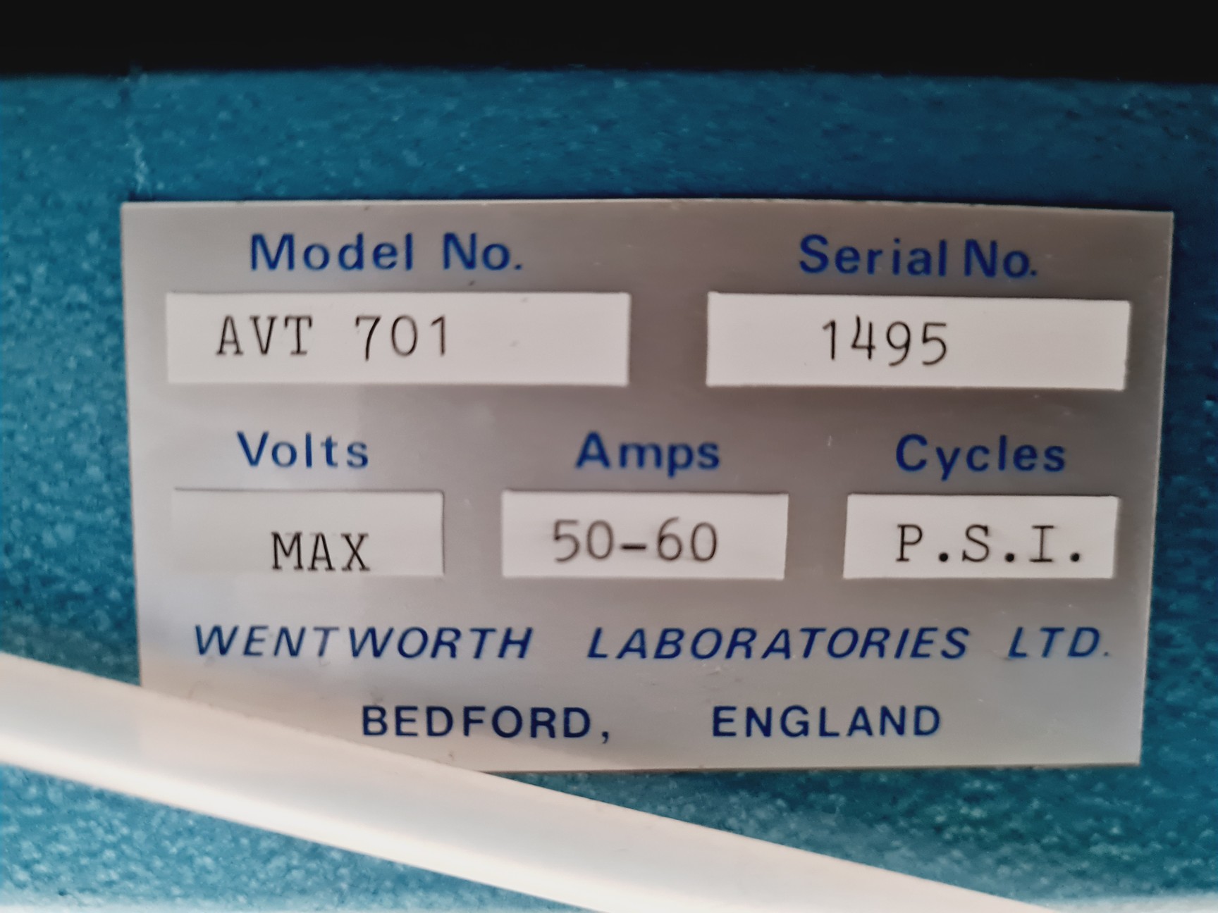 Image of Wentworth Laboratories Model AVT 701 Vibration Isolation Table Lab