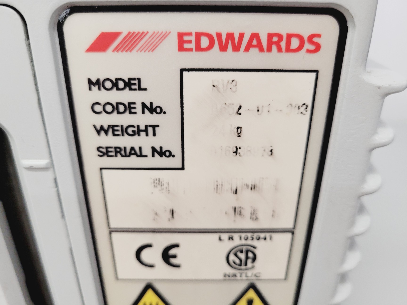 Image of Edwards RV3 Two-Stage Rotary Vane Vacuum Pump