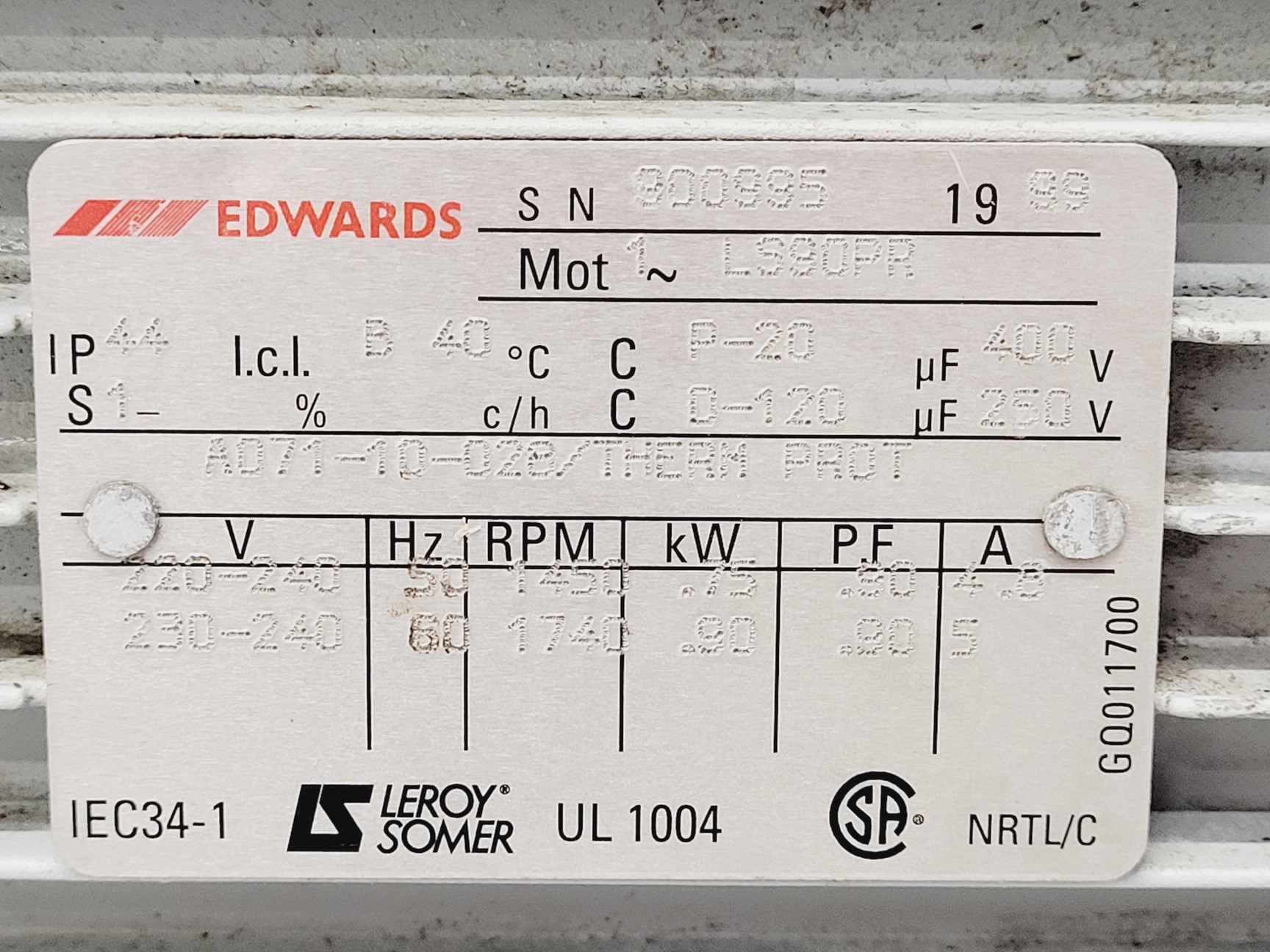 Image of Edwards E2M18 Dual Stage Rotary Vane Vacuum Pump