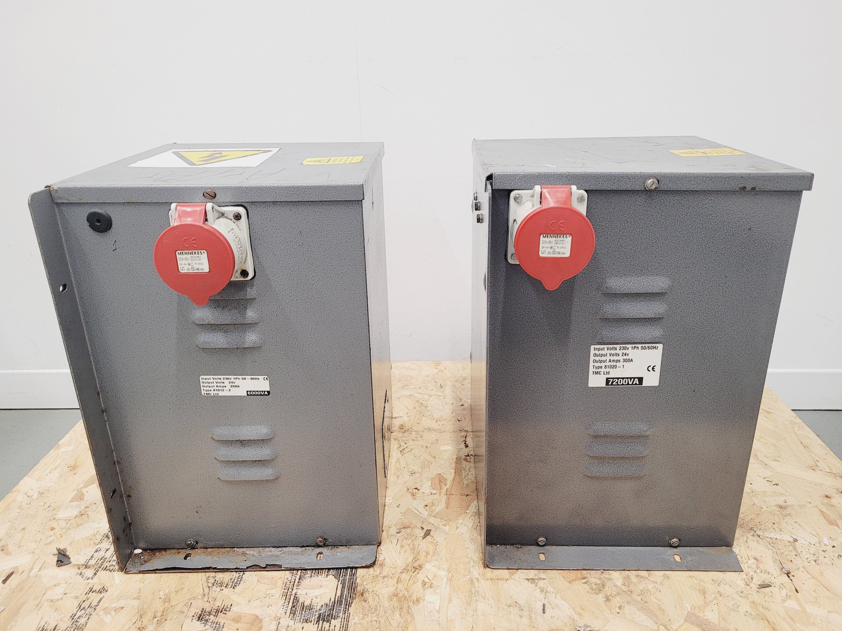Image of Job Lot of Two TMC Transformers Types 91012-2 and 81020-1 Stepdown 230v to 24v