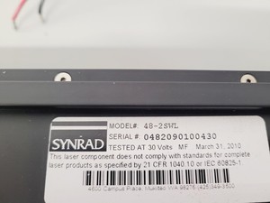 Thumbnail image of Synrad 48-2SWL CO2 Laser With Mean Well PSP-500-27 Switching Power Supply Lab