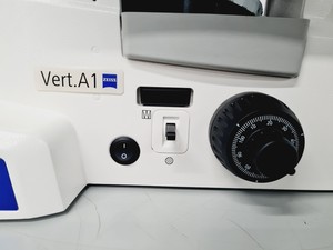 Thumbnail image of Zeiss Axio Vert A1 Microscope w/ 5 x Objectives 5x/10x/20x/50x/100x & Software