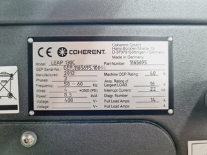 Thumbnail image of Coherent LEAP 130C Laser High Precision Processing