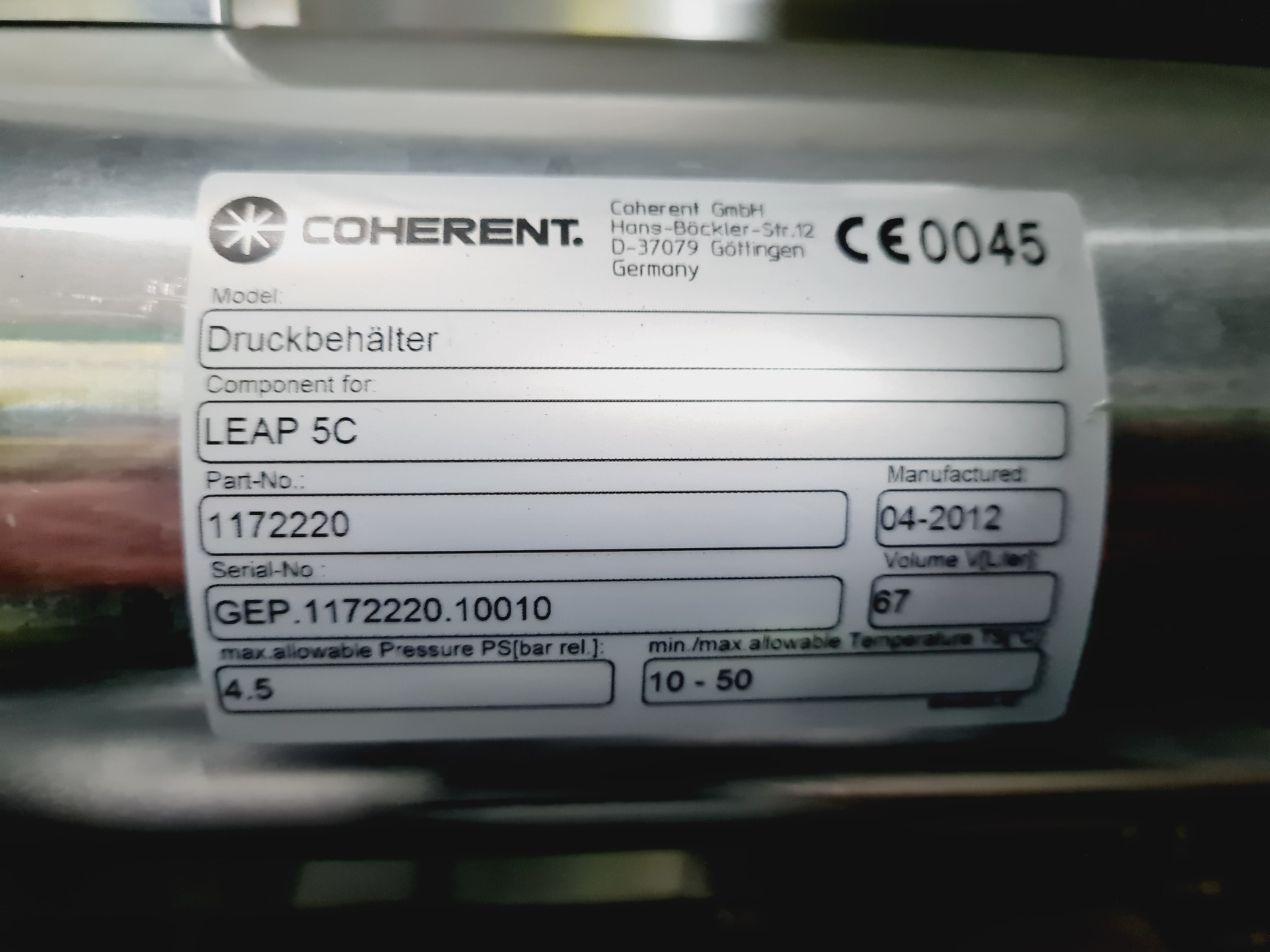 Image of Coherent LEAP 130C Laser High Precision Processing