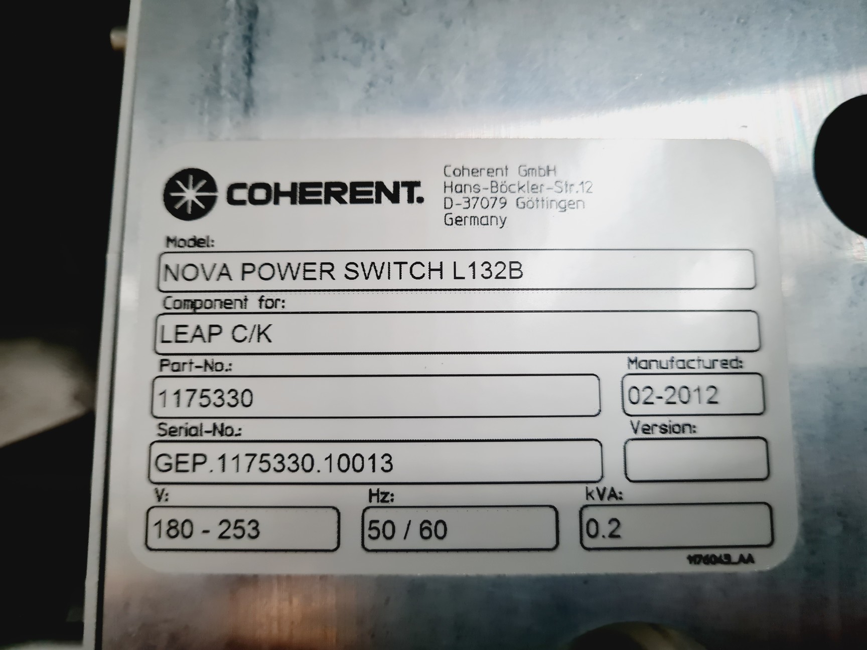 Image of Coherent LEAP 130C Laser High Precision Processing