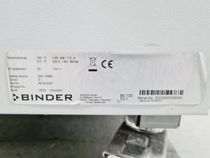 Thumbnail image of Binder Model BD 720 E3.1 Incubator Lab
