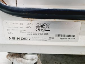 Thumbnail image of Binder BD 720 E2 Lab Incubator 